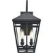 Seager 2 Light 16.13 inch Textured Black Outdoor Wall Sconce